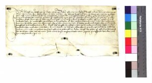 Wolf von Alfingen zu Hohenalfingen verpflichtet sich, dem Propst Albrecht II. von Ellwangen, eine mit dessen Bewilligung veräußerte, vom Stift Ellwangen lehenbare Gült zu Westhausen wieder einzulösen.