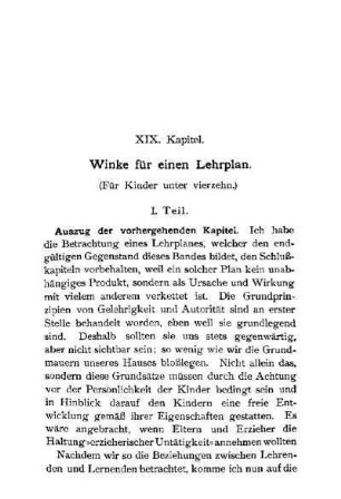XIX. Kapitel