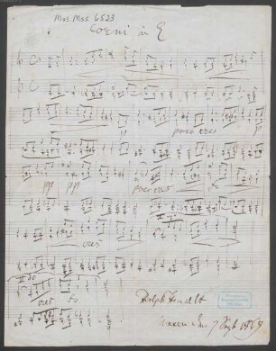 Corni in E - BSB Mus.ms. 6523