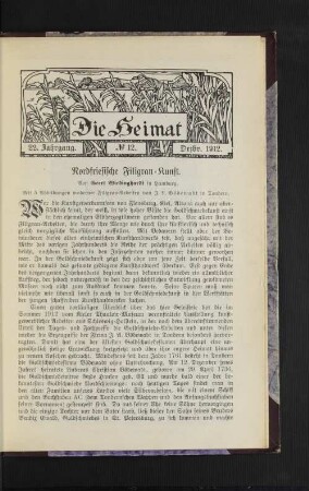 No. 12. Dezbr. 1912.