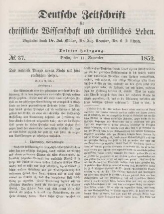 289-296 Das materiale Prinzip unserer Kirche und seine praktischen Folgen : Fortsetzung