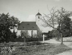 Purschwitz. Dorfkirche (1722). Ansicht von Süden