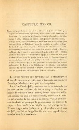 Capítulo XXXVII. Mando del general Moriones. - ...