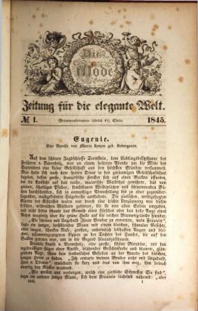 Die Mode, Zeitung für die elegante Welt. 45. 1845