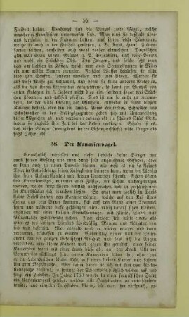 38. Der Kanarienvogel