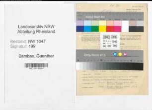 Entnazifizierung Guenther Bambas , geb. 19.09.1916 (Angestellter)