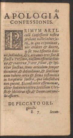 De Peccato Originali.