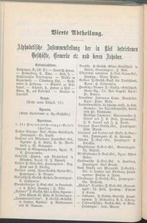 Abfuhrinstitute. Aerzte. Agenten. Agenturen. [Antiquare. Apotheker. Architekten. Auctionatoren. Austernhandlung.]
