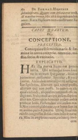 Caput Quartum. De Conceptione