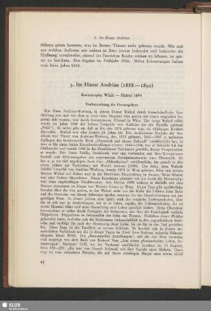 3. Im Hause Andrian (1888-1892)