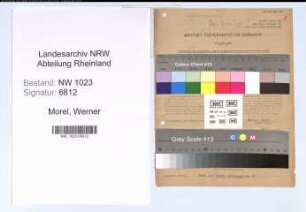 Entnazifizierung Werner Morel , geb. 21.08.1909 (Angestellter)