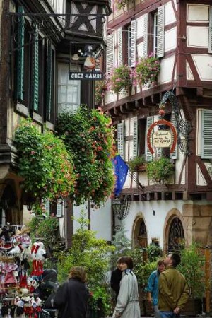 Frankreich. Alsace. Haut Rhin. Colmar. Altstadt. Fachwerkfassaden