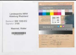 Entnazifizierung Walter Maennel, geb. 18.12.1895 (Landwirt)