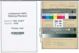 Entnazifizierung Karl Fischer , geb. 11.08.1917 (Chemiemeister)