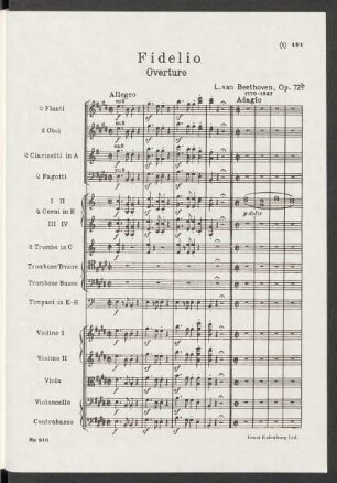Fidelio : Overture to the opera : op. 72b