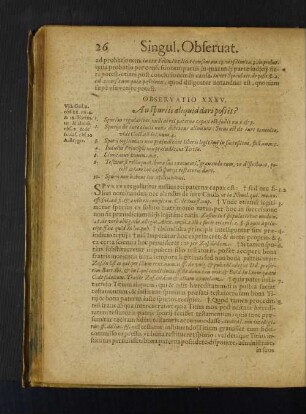 Observatio XXXV. Anspuriis aliquid dari possit?