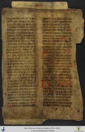 Lateinisches Missale, Fragment