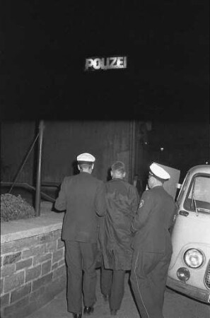 Nächtlicher Funkstreifendienst der Schutzpolizei Karlsruhe.