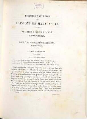 Histoire naturelle des poissons, 1. Texte