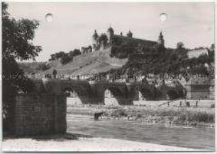 Würzburg, Alte Mainbrücke, Festung Marienberg