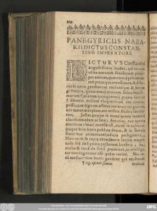 Panegyricus Nazarii, Dictus Constantino Imperatori.
