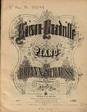 Saison-Quadrille : für d. Piano ; op. 283