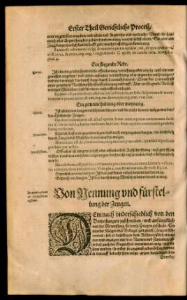 Von Nennung und fürstellung der Zeugen.