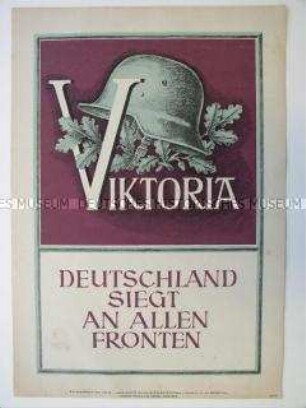 Schmuckblatt "Wochenspruch der NSDAP" mit einem patriotischen Spruch zum Kriegsverlauf (anonym)