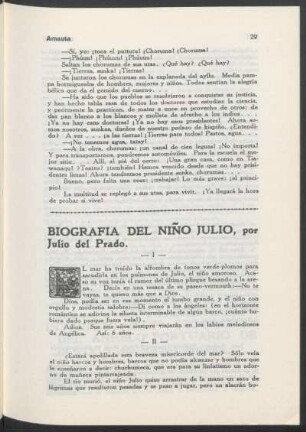 Biografía del niño Julio