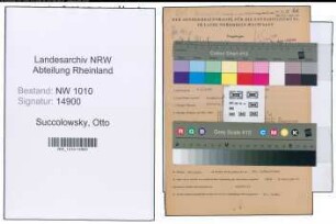 Entnazifizierung Otto Succolowsky , geb. 05.03.1906 (Chemiker)