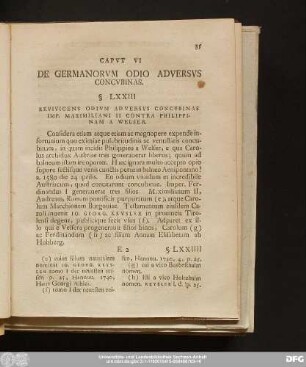 Caput VI De Germanorum Odio Adversus Concubinas.