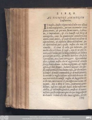 Al Signore Ammerico Sanseverino.