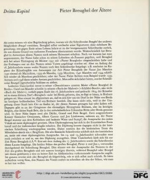 Drittes Kapitel: Pieter Breughel der Ältere