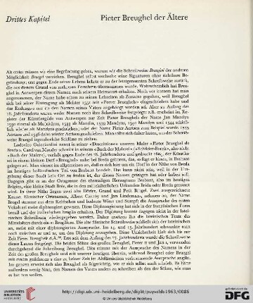 Drittes Kapitel: Pieter Breughel der Ältere
