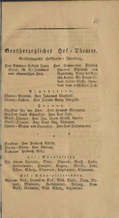 Großherzogliches Hof-Theater