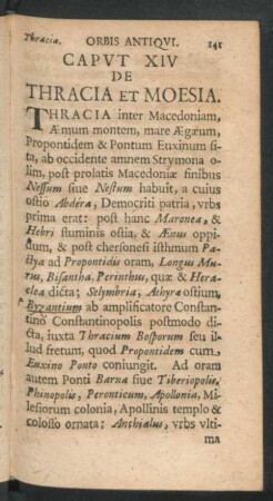 Caput XIV. De Thracia Et Moesia.