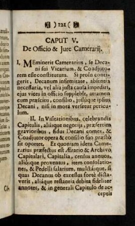 121-124, Caput V