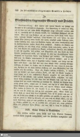 41. In Blechbüchsen eingemachte Gemüse und Früchte