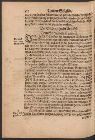 Der Siebenzehende Artickel.