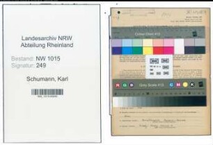 Entnazifizierung Karl Schumann , geb. 05.07.1905 (Ingenieur)
