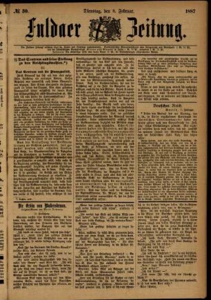 Ausgabe vom Dienstag, den 08. Februar 1887.