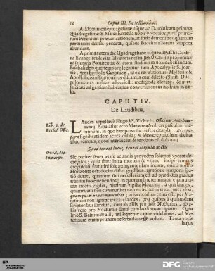 Caput IV. De Laudibus.
