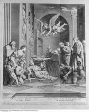 Raccolta de' quadri ... posseduti da S.A.R. Pietro Leopoldo, Florenz 1778, Tafel 86: Der Tod der Heiligen Cäcilie