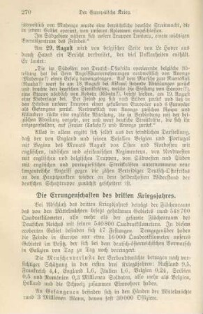 Die Errungenschaften des dritten Kriegsjahres