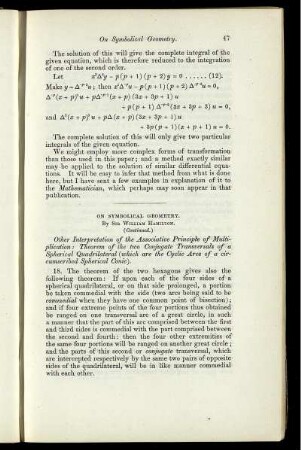 On symbolical geometry.