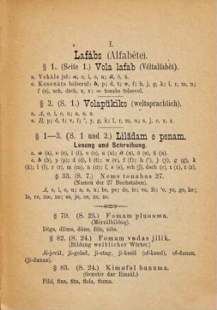 Volapük :  Schlüssel zur Weltsprachegrammatik. Vom Erfinder der Weltsprache: Johann Martin Schleyer