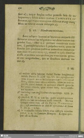 §. 27. Membrana nicititans