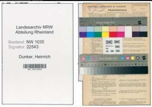 Entnazifizierung Heinrich Dunker , geb. 10.01.1885 (Angestellter)