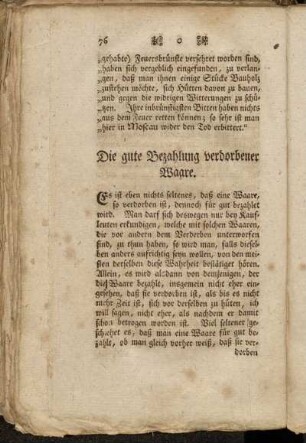 [IX. Die gute Bezahlung verdorbener Waare.]