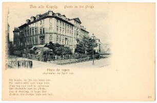 Partie an der Pleiße : Place de repos, abgebrochen im April 1898